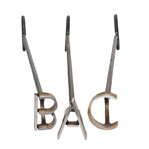 L&H Stainless Steel Branding Iron - Letter Set (A-Z) - 26 Iron Set