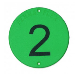 Large Round Numbered Row Tag - Style #7366 Vineyards, Orchards, Trees, Equipment & Industrial Tag