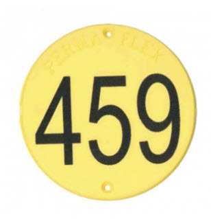 Large Round Numbered Row Tag - Style #7366 Vineyards, Orchards, Trees, Equipment & Industrial Tag