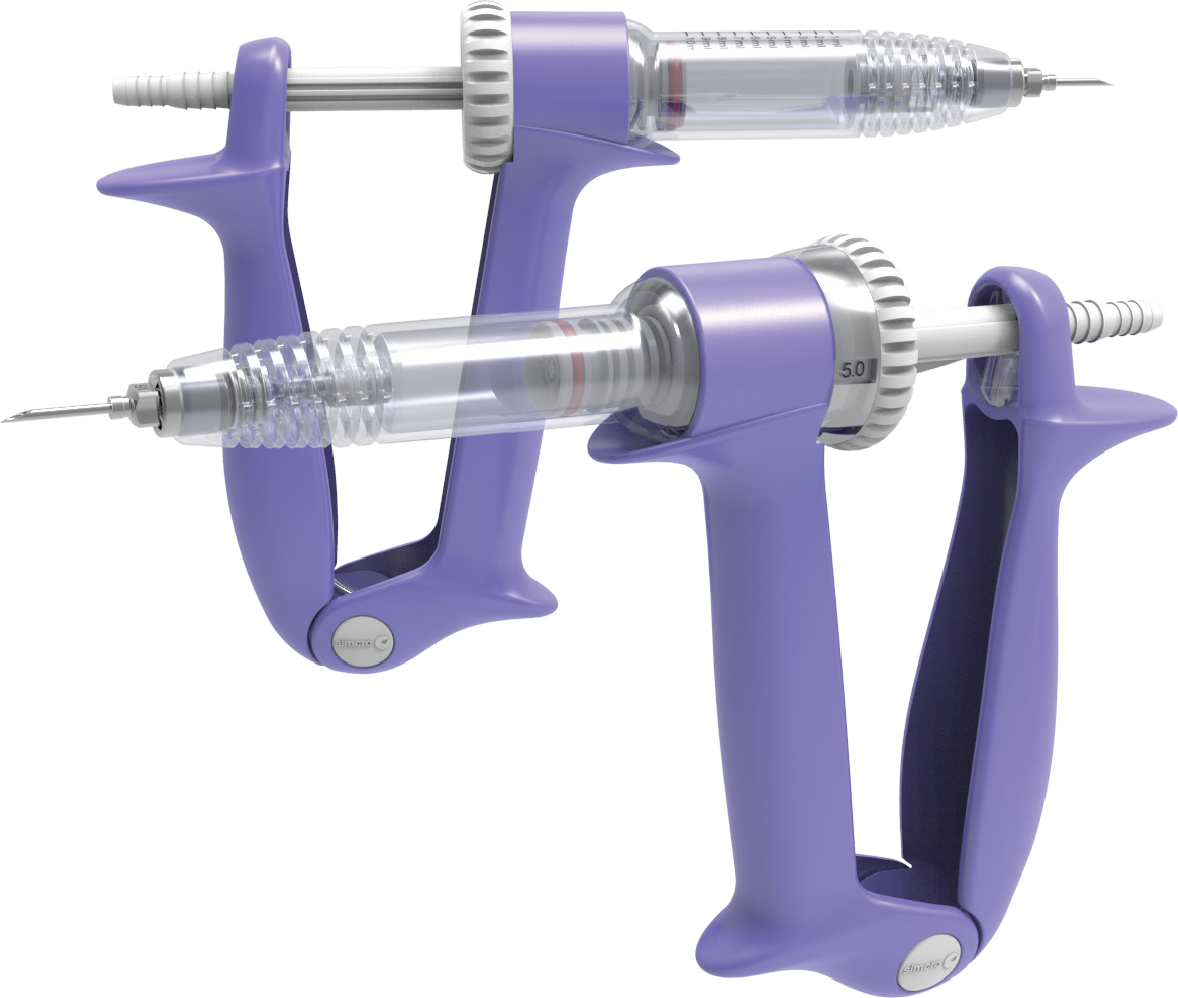 Datamars Syringe Simcro Tube Fed Premium Injector - Selectable Dose - High Viscosity - with Small/Medium/Large Draw-Off Cap