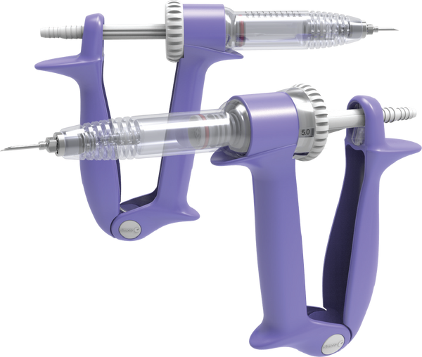 Datamars Syringe Simcro Tube Fed Premium Injector - Selectable Dose - High Viscosity - with Small/Medium/Large Draw-Off Cap