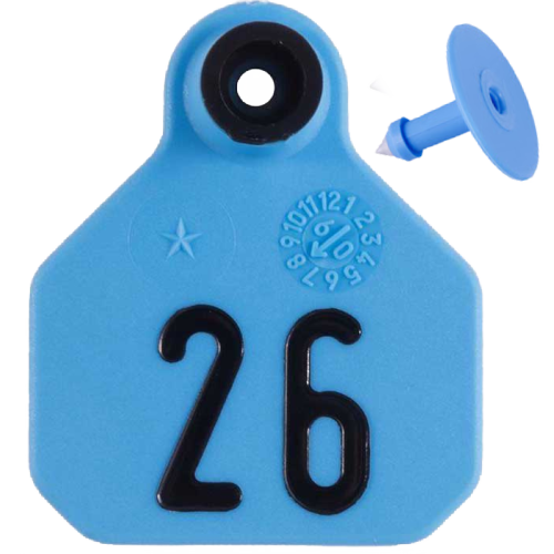 Y-Tex AA Mini 1* Numbered 2 Sides Tag With Button