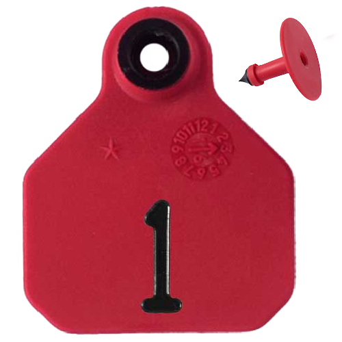 Y-Tex AA Mini 1* Numbered 2 Sides Tag With Button