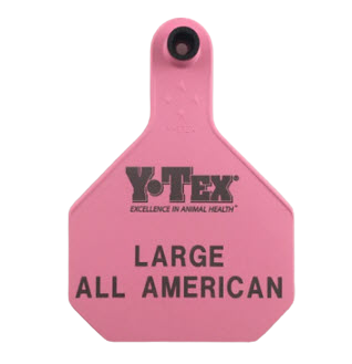 Y-Tex - Dairy Double - 2 AA Medium 3* Numbered 2 Sides Tags With Buttons - Tamperproof - Matched Set - HDX