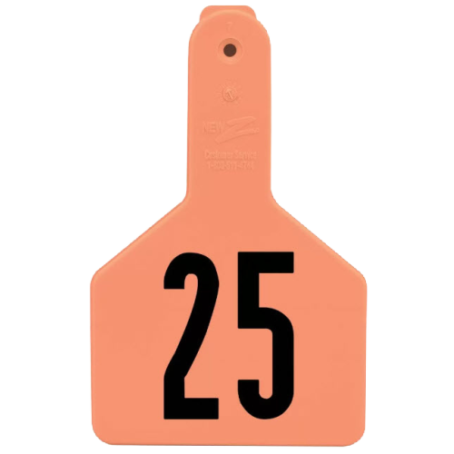 Z-Tag Bag of Z1 1-Piece Long Neck Calf Pre-Numbered Tags (25/bag)