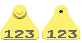 Allflex Global Sheep Mini Numbered 1 Side Female Tag with Numbered Male Tag - Set