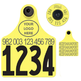 Allflex Global Maxi Custom 2 Sides Tag With Button - Tamperproof - Matched Set - FDX