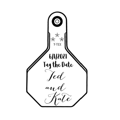 Y-TEX Medium Save the Date Tag