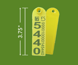 Ultra High Frequency UHF Numbered 1 Side Strip Tag With Button