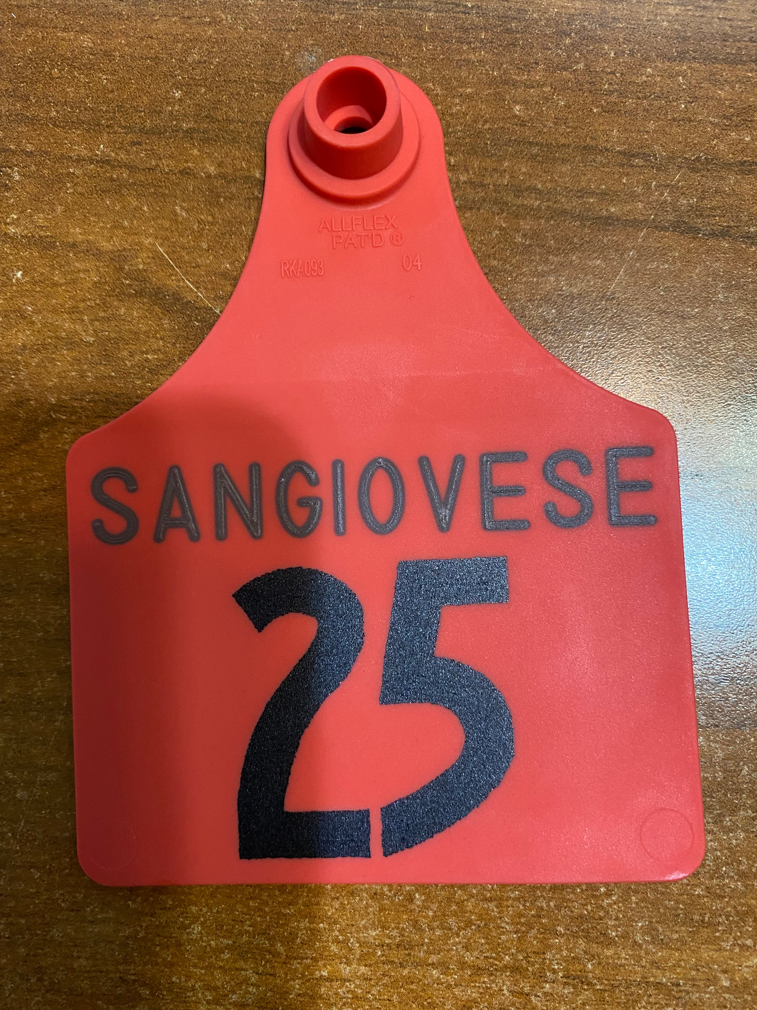 ALLFLEX Maxi RED SANGIOVESE #22-39 Custom Row Tag In Stock